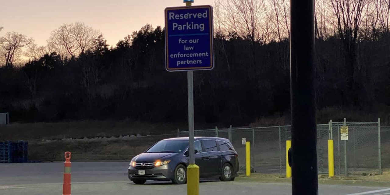New Reserved Law Enforcement Partners Parking Spots